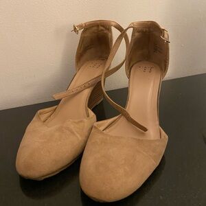 A New Day nude wedge heels size 10